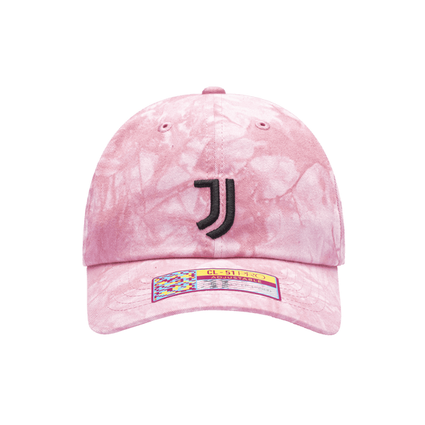 Juventus Bloom Classic Adjustable in unstructured low crown, curved peak brim, and adjustable flip buckle closure, in Pink