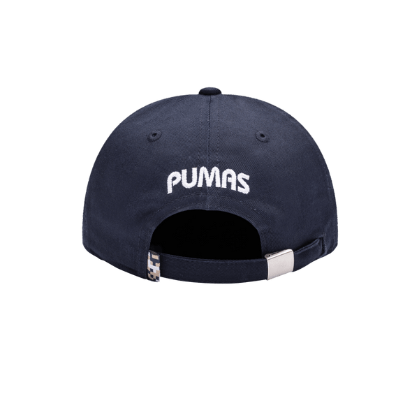 Pumas Eclipse Classic Adjustable in unstructured low crown, curved peak brim, and adjustable flip buckle closure, in Navy